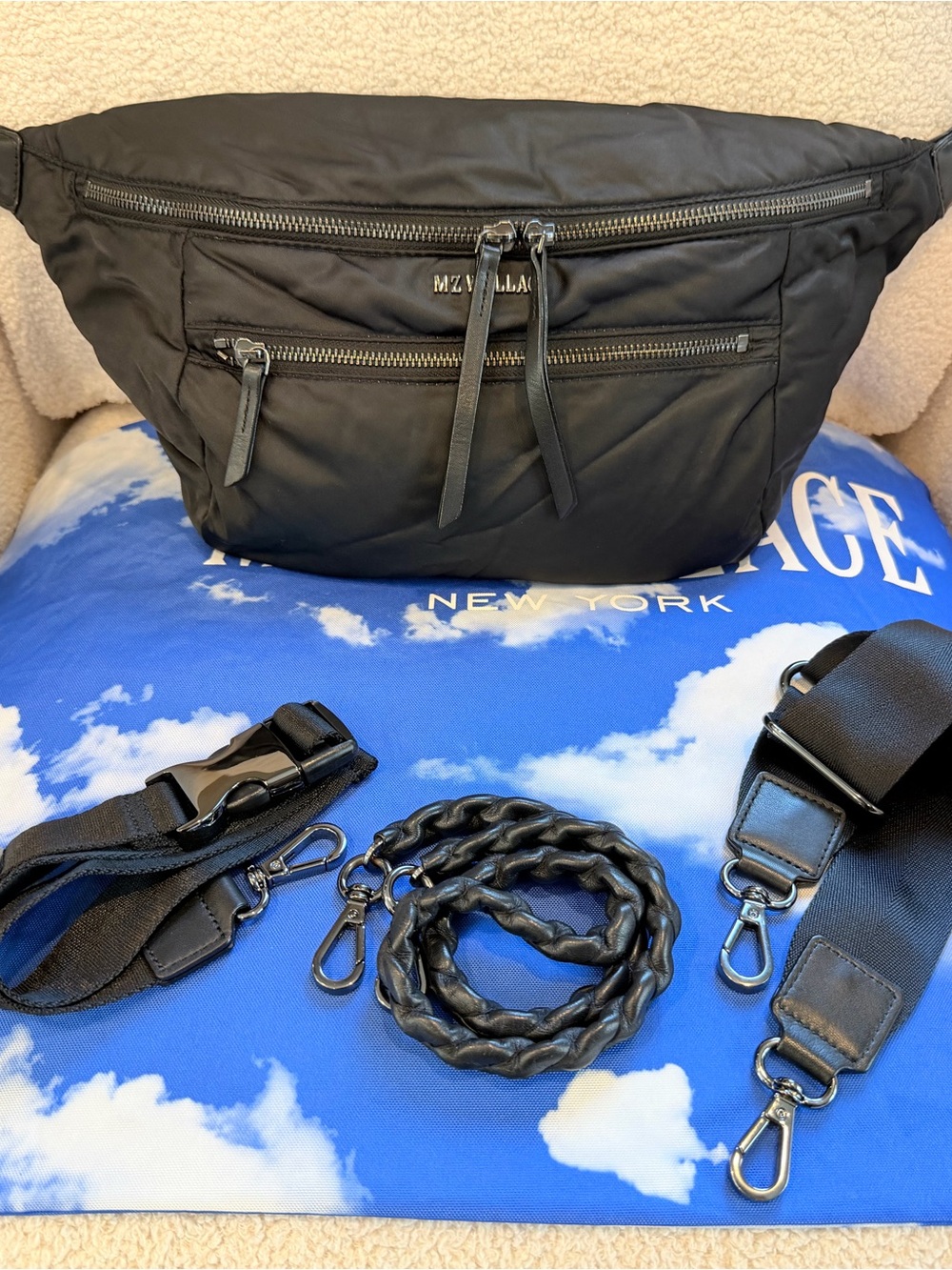 MZ WALLACE Bleecker Swing Crossbody Black Ltd Edition